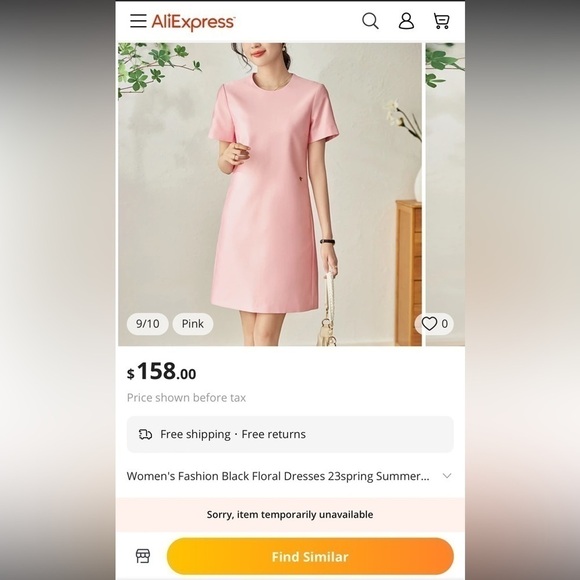 Pink Silk and Wool Sheath Mini Dress - Picture 2 of 6